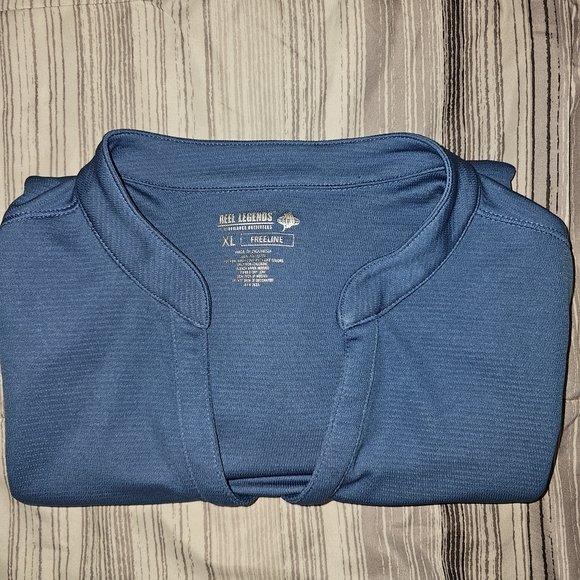 NEW Reel Legends Men's Slate Blue Long Sleeve Shirt - Picture 12 of 12